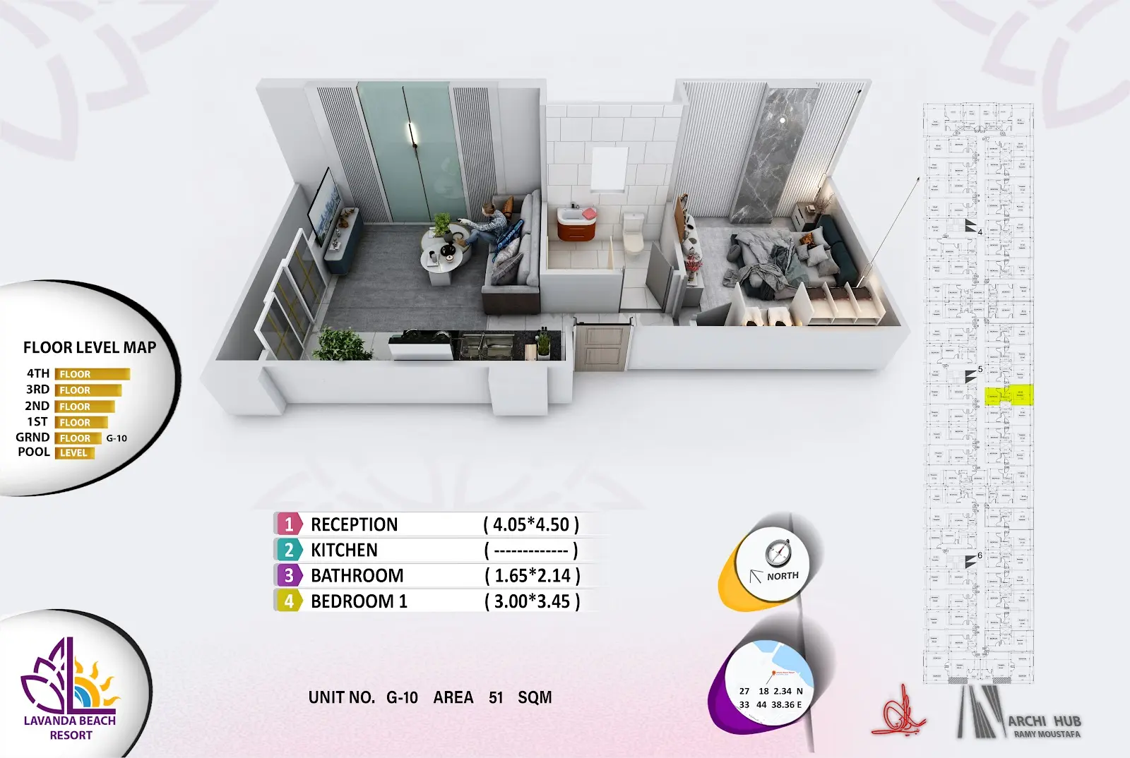 1-bedroom apartment G10, building 5 — Lavanda Beach Resort