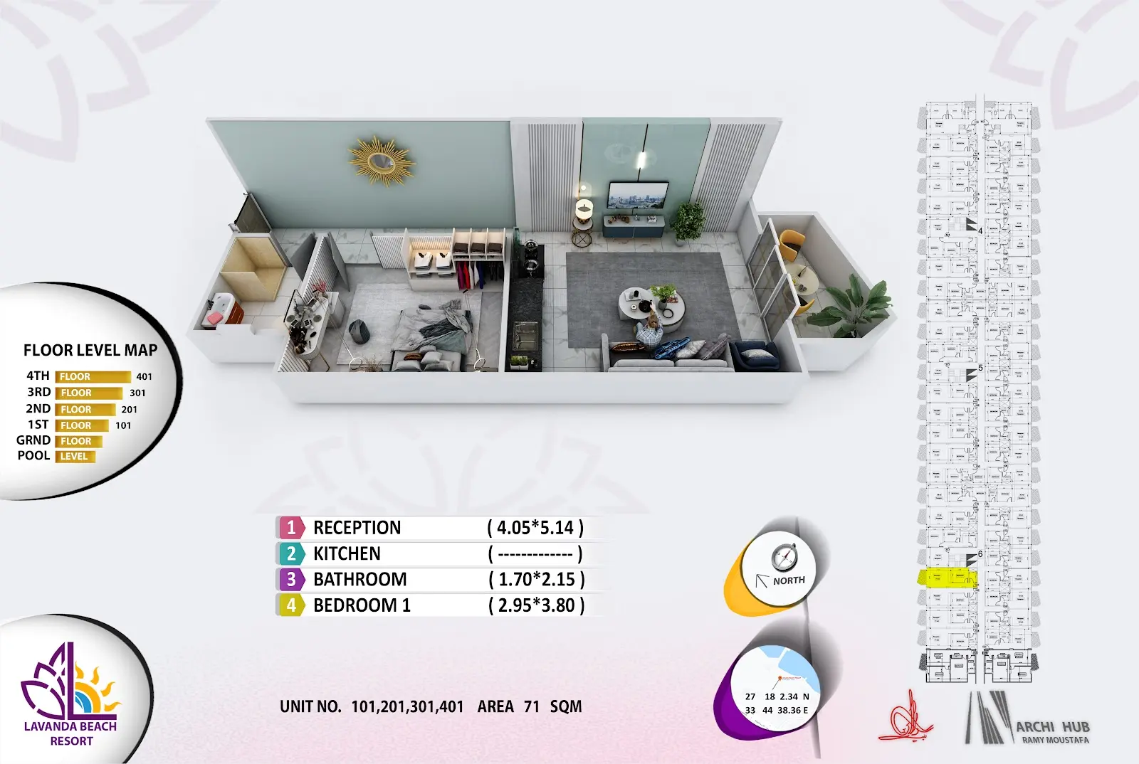 1-bedroom apartment 101, building 6 — Lavanda Beach Resort