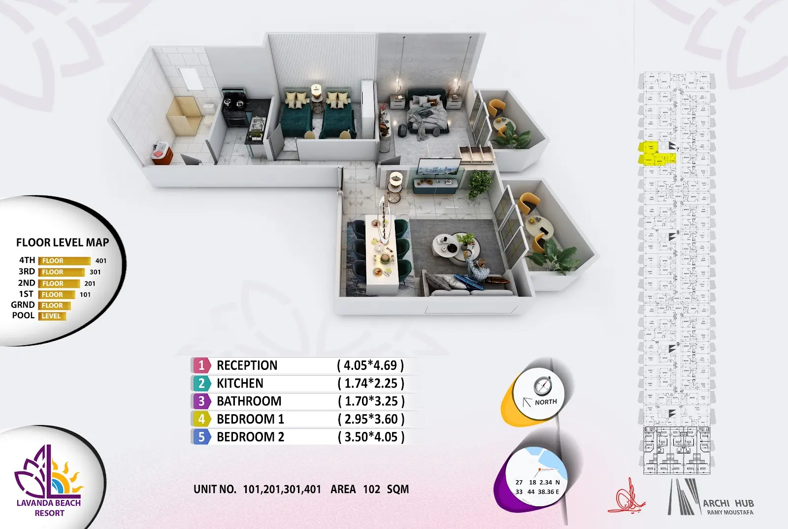 2-bedroom apartment 101, building 7 — Lavanda Beach Resort