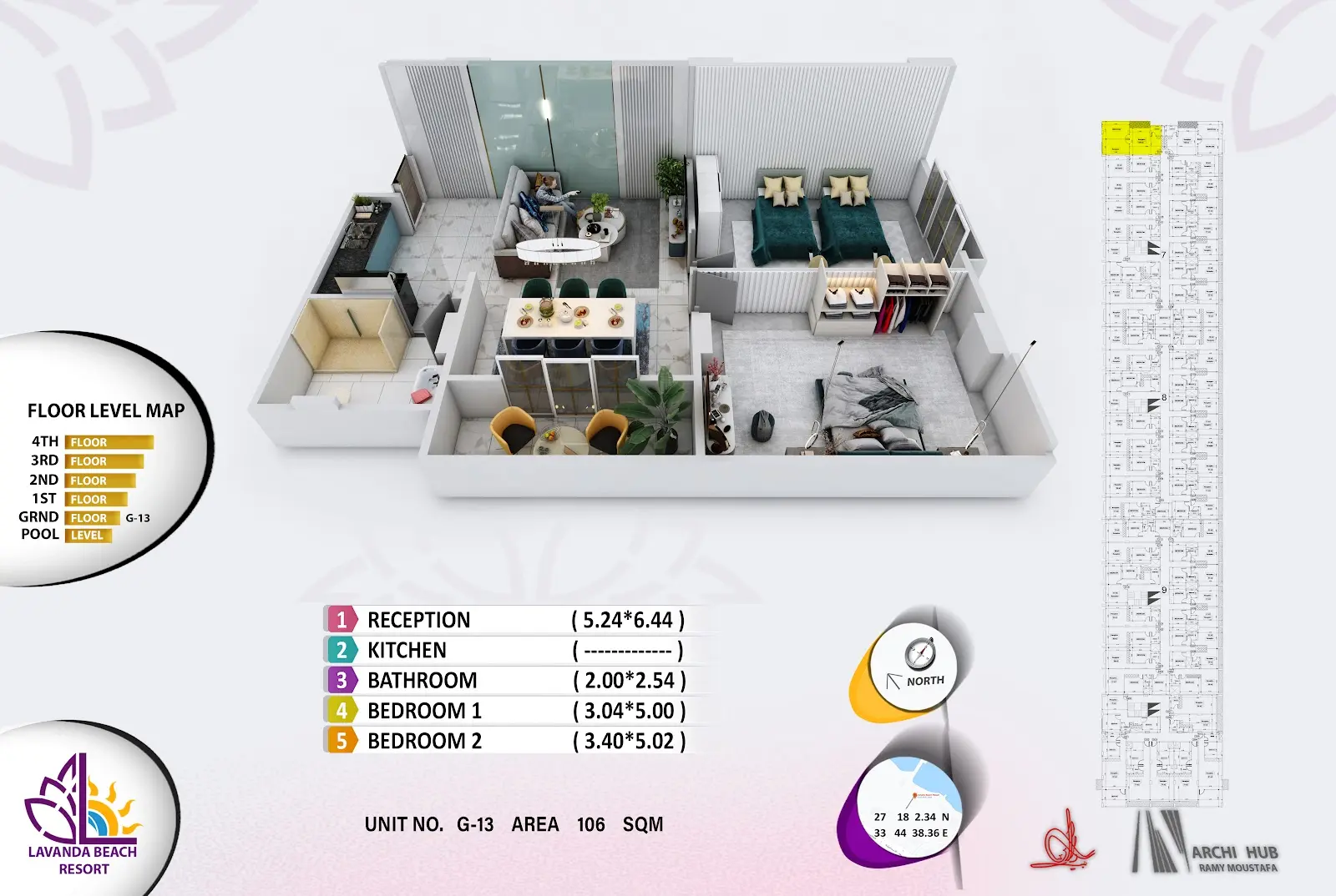 2-bedroom apartment G13, building 7 — Lavanda Beach Resort
