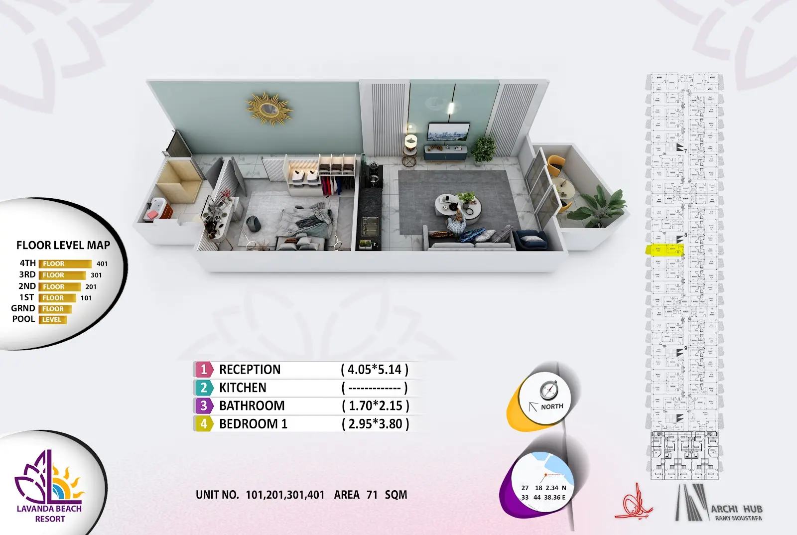 1-bedroom apartment 101, building 8 — Lavanda Beach Resort