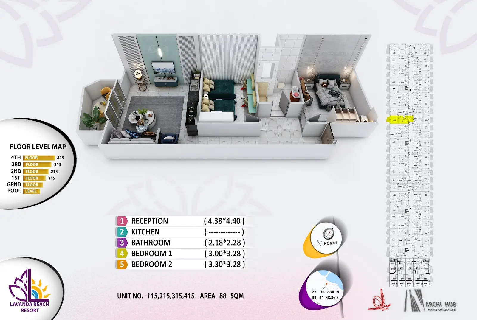 2-bedroom apartment 115, building 8 — Lavanda Beach Resort