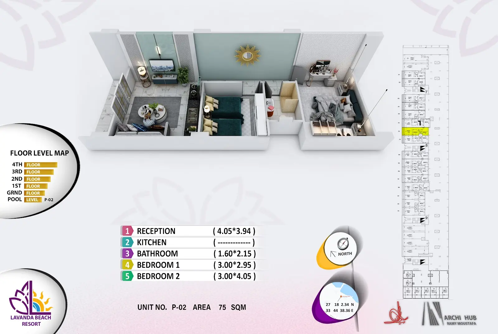 2-bedroom apartment B2, building 8 — Lavanda Beach Resort