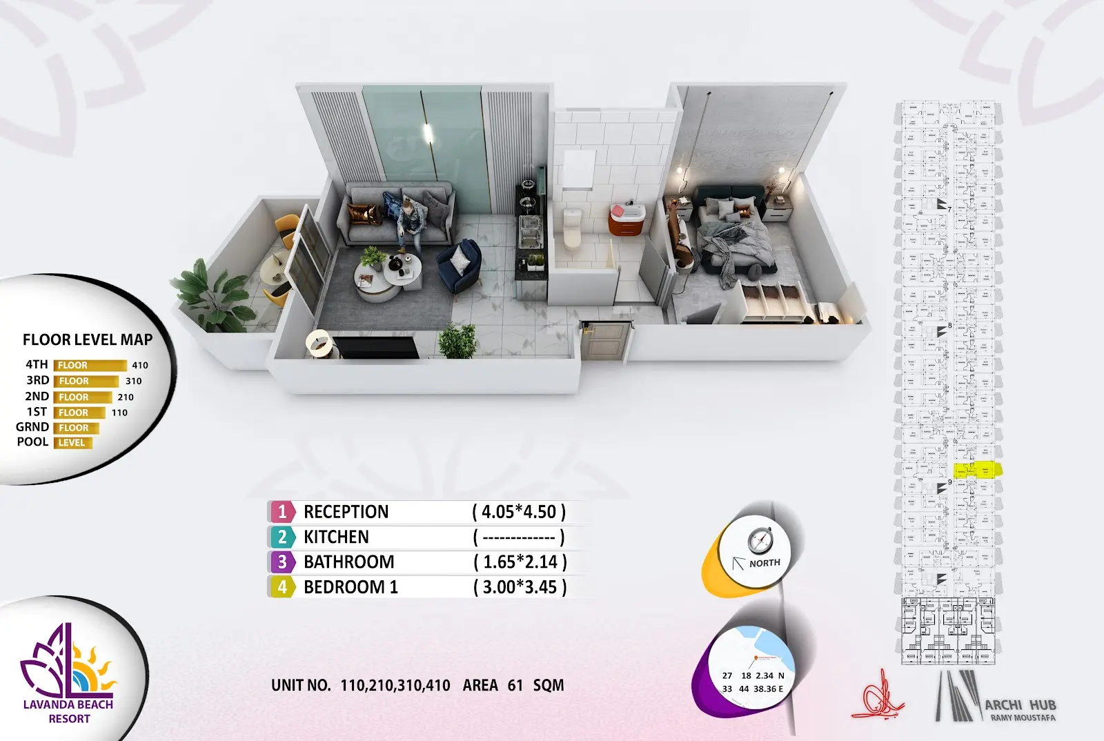 1-bedroom apartment 110, building 9 — Lavanda Beach Resort