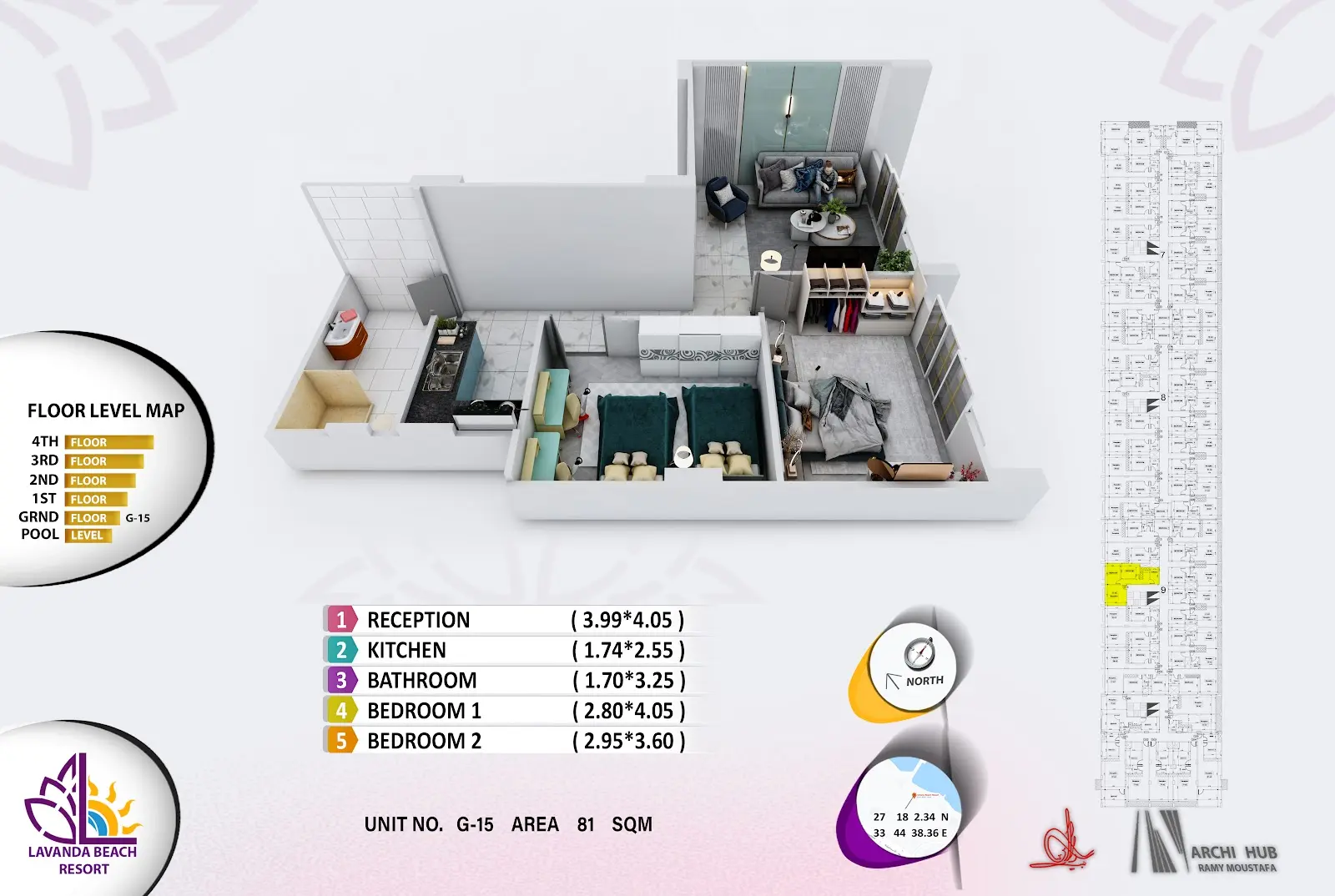 2-bedroom apartment G15, building 9 — Lavanda Beach Resort