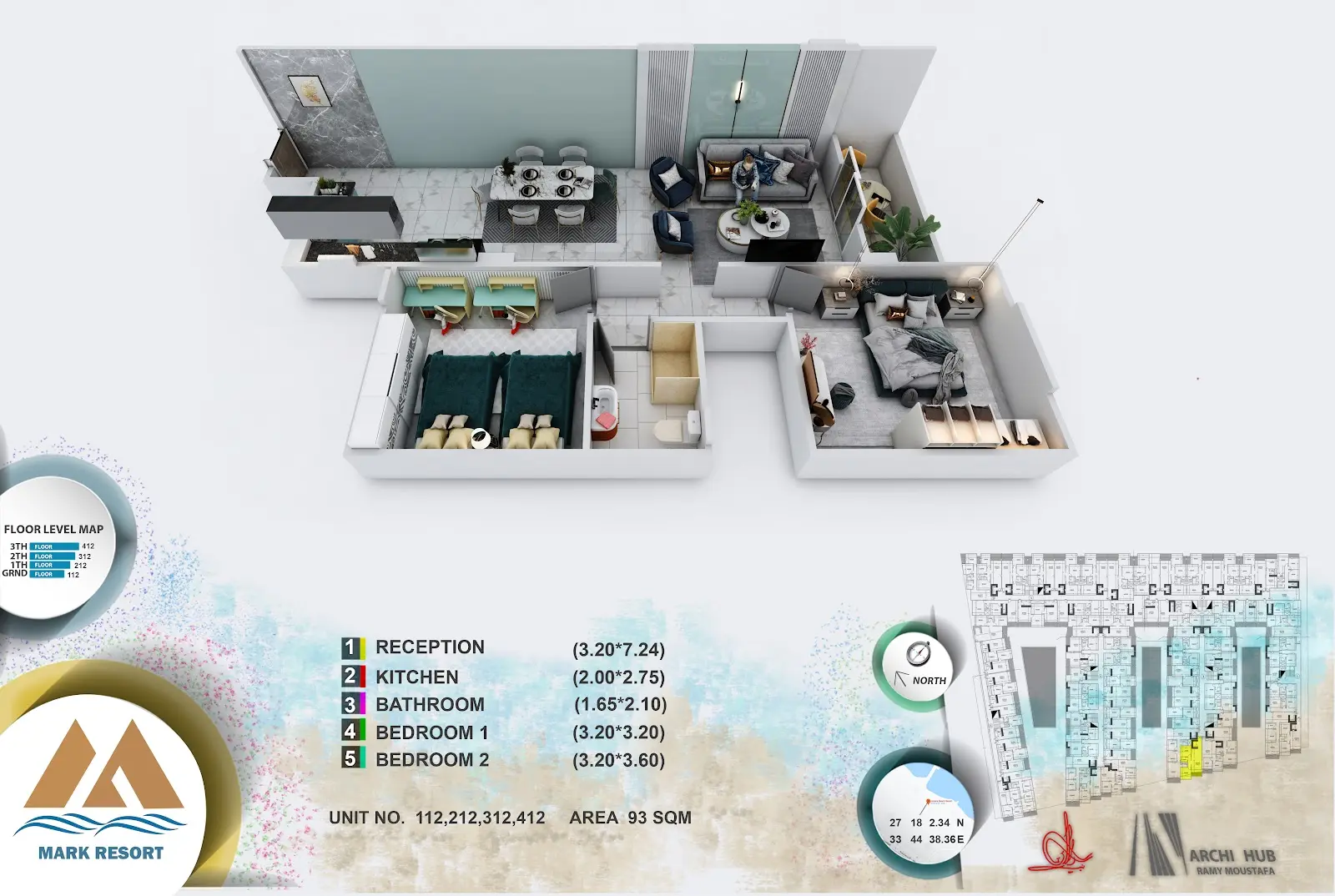 2-bedroom apartment 112, building 3 — Mark Resort