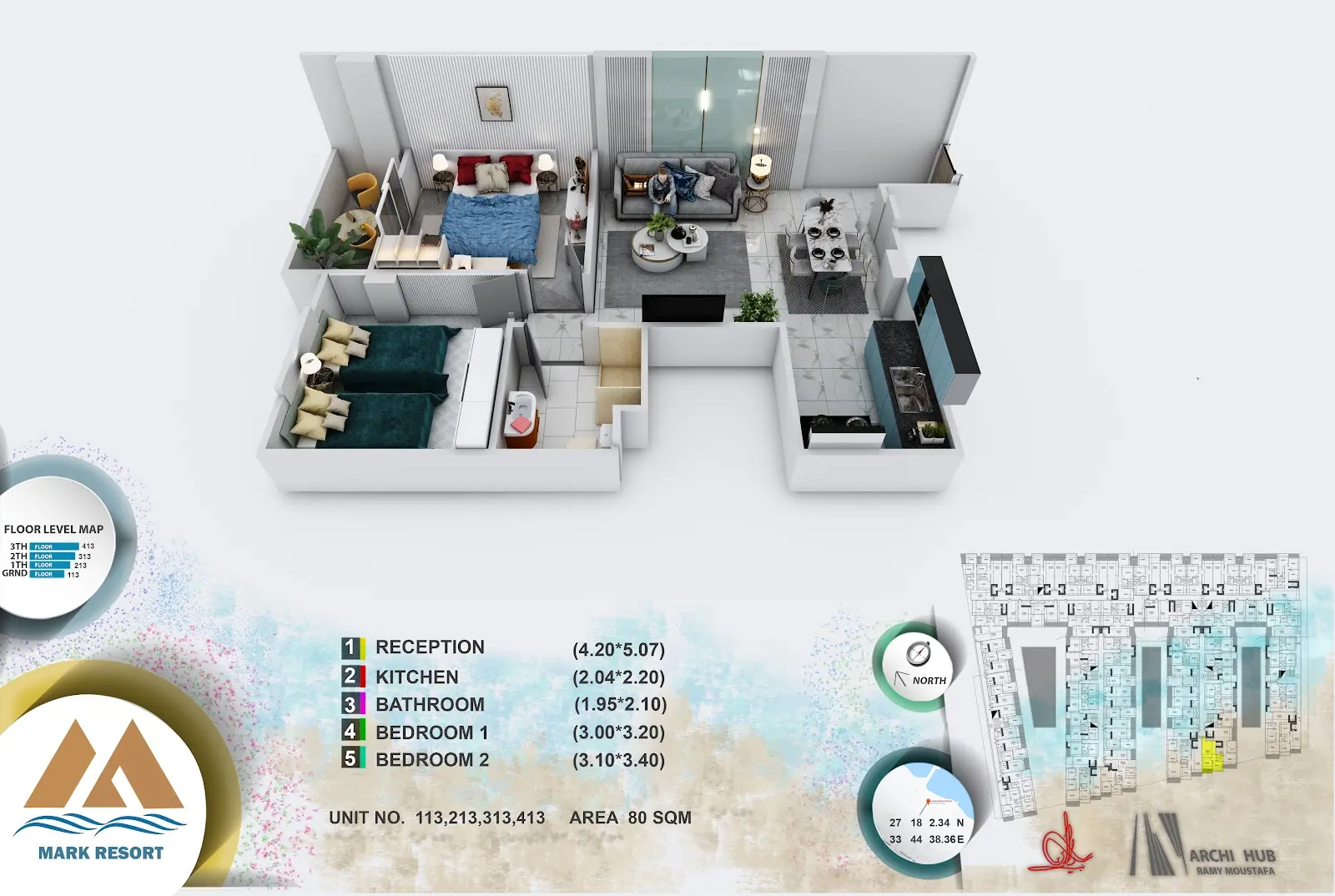 2-bedroom apartment 113, building 3 — Mark Resort