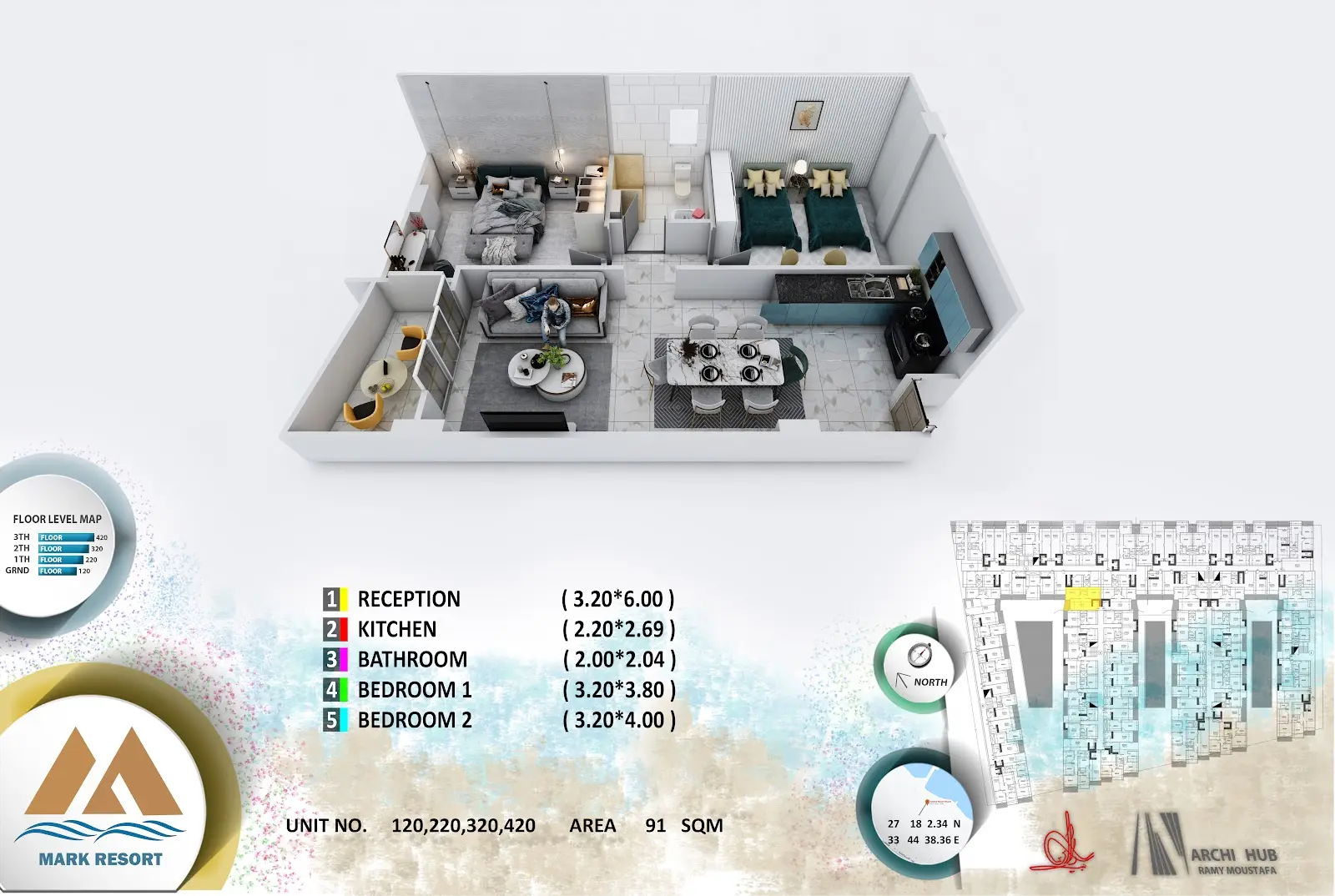 2-bedroom apartment 420, building 4 — Mark Resort