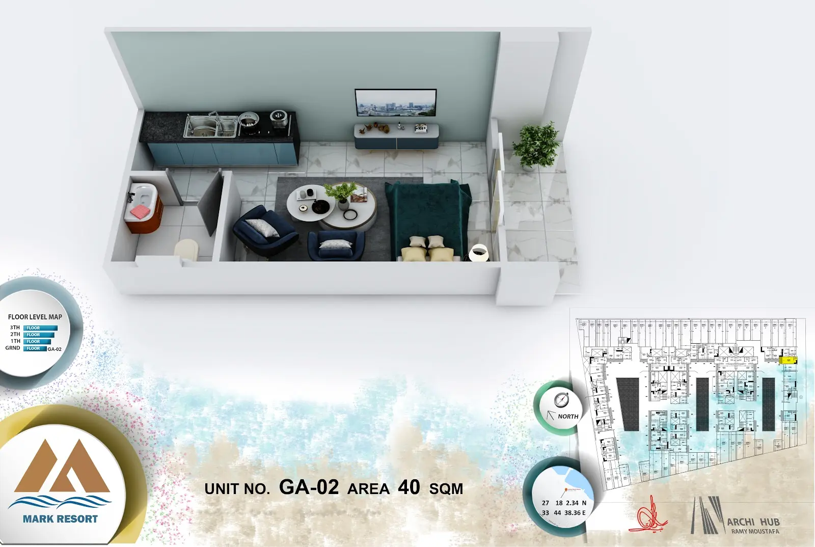 Studio apartment G A 2, building A — Mark Resort