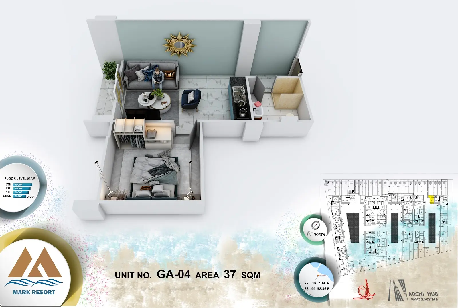 Studio apartment G A 4, building A — Mark Resort