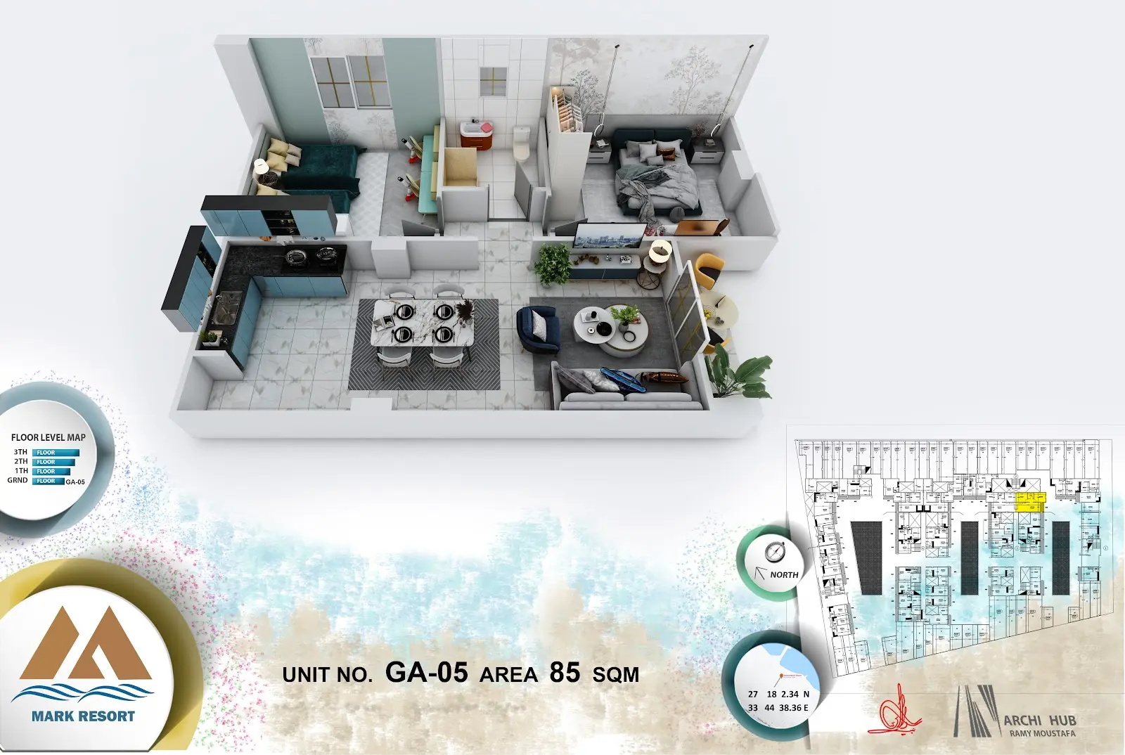2-bedroom apartment G A 5, building A — Mark Resort