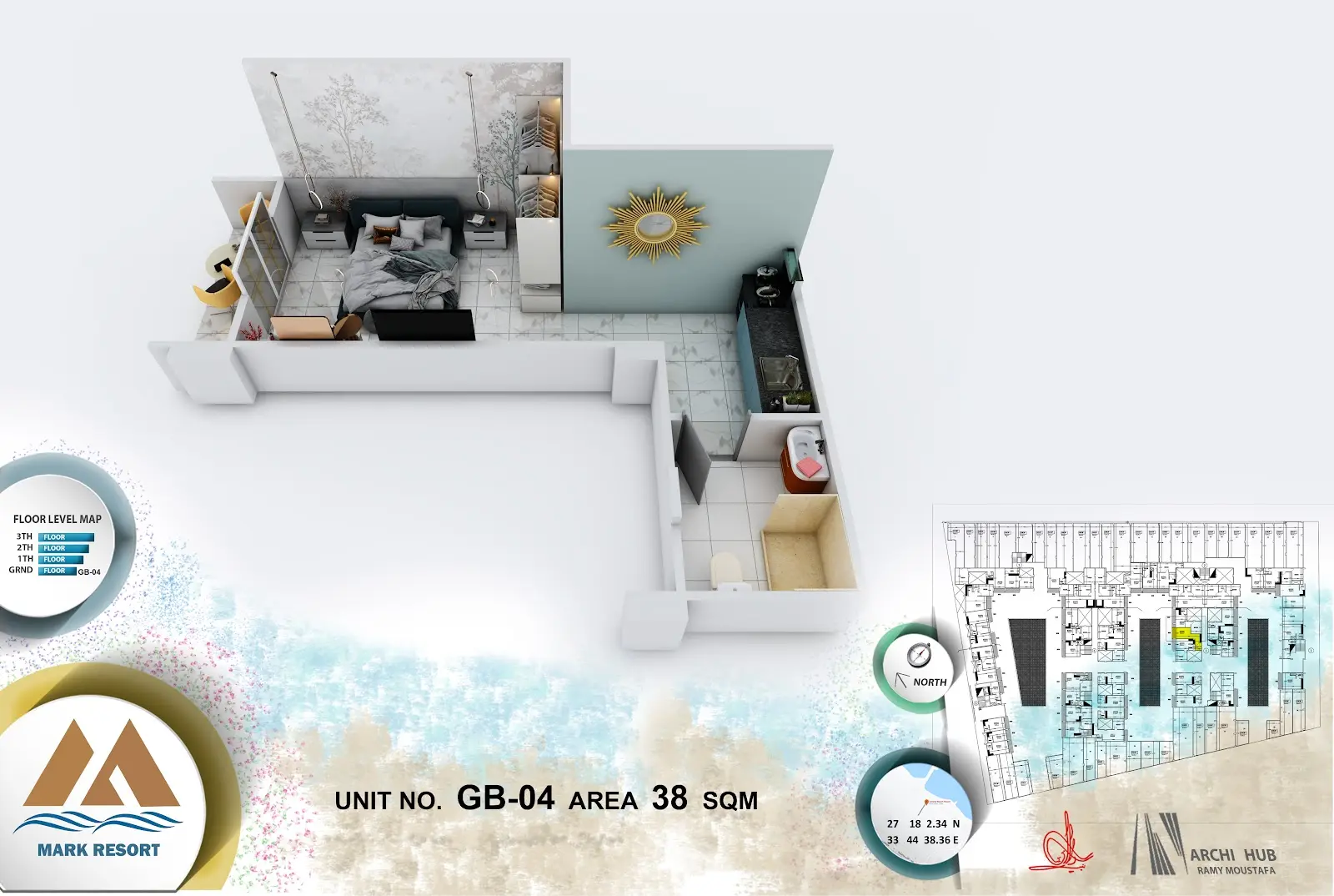 Studio apartment G B 4, building B — Mark Resort
