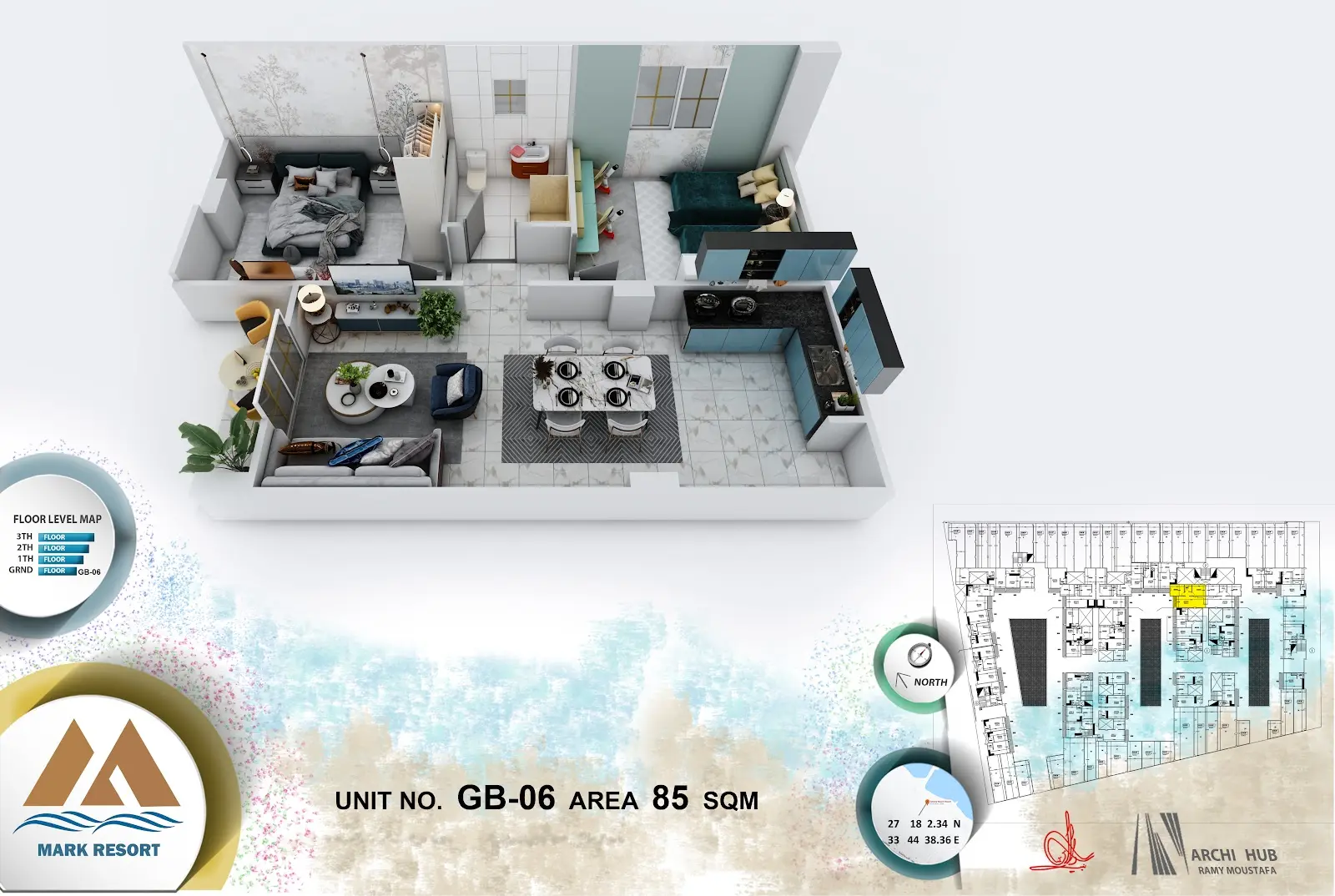 2-bedroom apartment G B 6, building B — Mark Resort